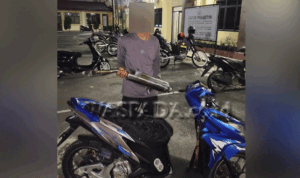 Polres-Siantar-mengamankan-empat-sepeda-motor-yang-menggunakan-knalpot-brong